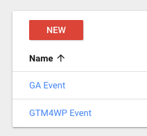 GTM event name