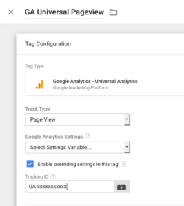 Google Analytics tag