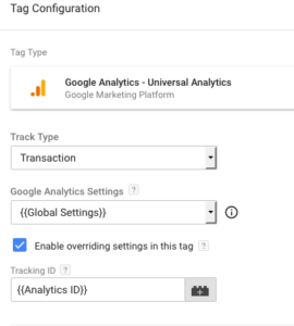Google Analytics tag configuration
